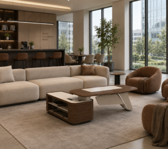 Aviva Modern Executive Coffee Table with Storage Cabinet