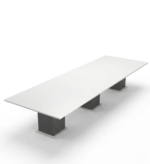 DuroFlex Matte White 10-12 Seater Executive Conference Table