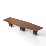 DuroFlex Premium 10-12 Seater Boat-Shaped Executive Conference Table
