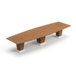 DuroFlex Premium 10-12 Seater Boat-Shaped Executive Conference Table