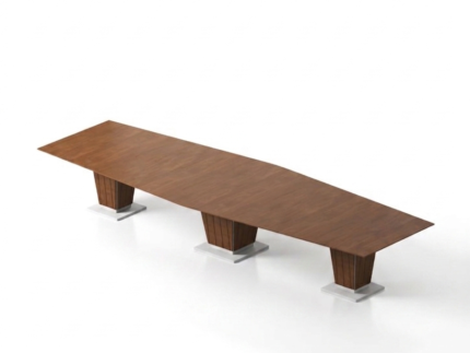 DuroFlex Premium 10-12 Seater Boat-Shaped Executive Conference Table