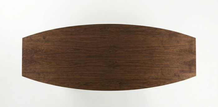 DuroFlex Walnut Boat-Shaped Executive Conference Table