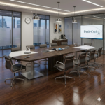 LuxPremium Modular Wooden Conference Table for Office