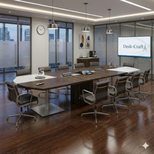LuxPremium Modular Wooden Conference Table for Office