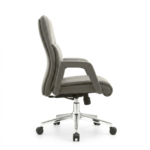 MEXUS Grey Mid-Back Executive Leather Chair