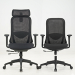 Omni Premium Orthopedic Office Chair – High-Back with Adjustable Headrest & Mid-Back Desk Chair Options, Full Mesh Backrest, 3D Lumbar Support, Multi-Functional Armrests, Heavy-Duty Nylon Wheels (Black)