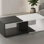 Vanguard Desk-Craft Modern Dual-Tone Geometric Coffee Table
