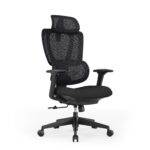 Vertex Ergonomics Premium Orthopedic Office Chair – High-Back with Adjustable Headrest & Mid-Back Desk Chair Options, Full Mesh Backrest, 3D Lumbar Support, Multi-Functional Armrests, Heavy-Duty Nylon Wheels (Black)