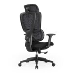 Vertex Ergonomics Premium Orthopedic Office Chair – High-Back with Adjustable Headrest & Mid-Back Desk Chair Options, Full Mesh Backrest, 3D Lumbar Support, Multi-Functional Armrests, Heavy-Duty Nylon Wheels (Black)