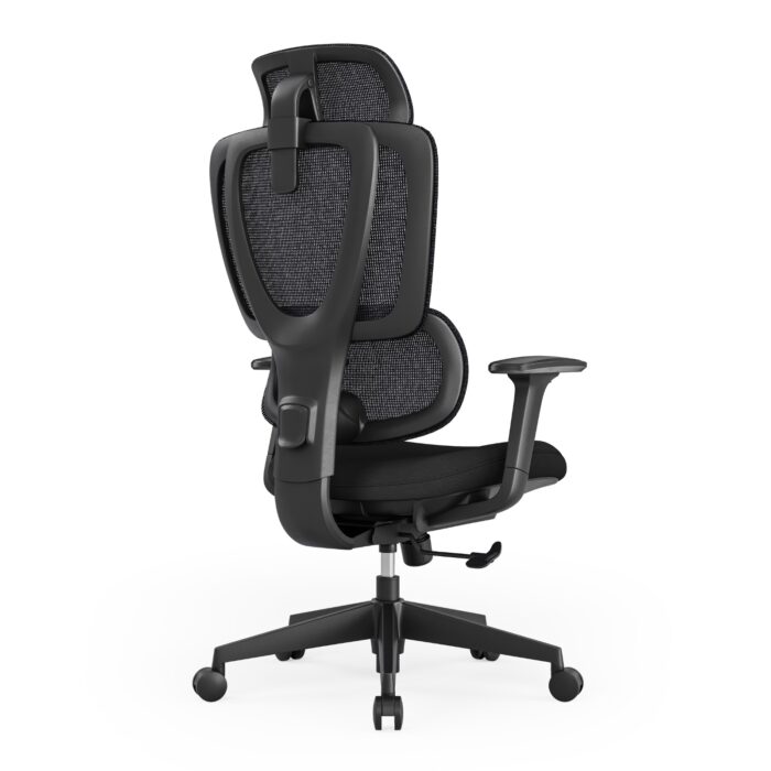 Vertex Ergonomics Premium Orthopedic Office Chair – High-Back with Adjustable Headrest & Mid-Back Desk Chair Options, Full Mesh Backrest, 3D Lumbar Support, Multi-Functional Armrests, Heavy-Duty Nylon Wheels (Black)