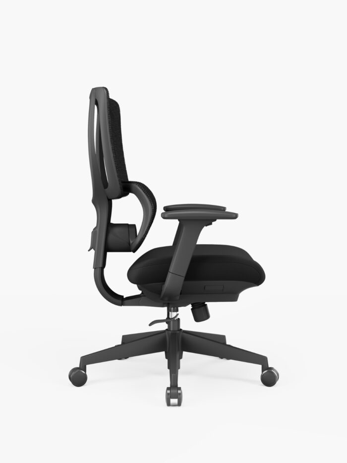 Delin Ergonomics Premium Orthopedic Office Chair – High-Back with Adjustable Headrest & Mid-Back Desk Chair Options, Full Mesh Backrest, 3D Lumbar Support, Multi-Functional Armrests, Heavy-Duty Nylon Wheels (Black)