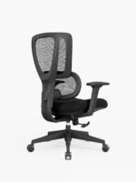 Vertex Ergonomics Premium Orthopedic Office Chair – High-Back with Adjustable Headrest & Mid-Back Desk Chair Options, Full Mesh Backrest, 3D Lumbar Support, Multi-Functional Armrests, Heavy-Duty Nylon Wheels (Black)