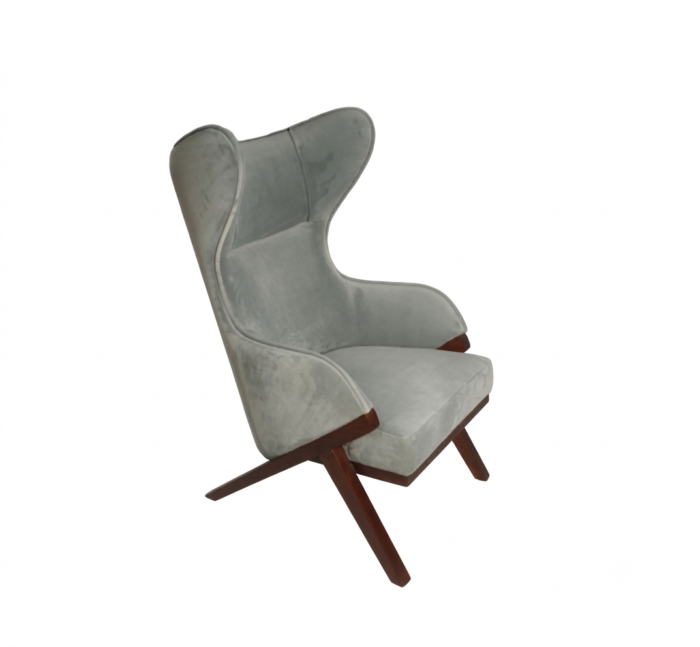 AC 15 Premium Velvet Upholstered Wingback Armchair