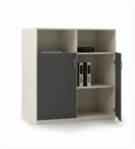 Apex Mid-Height Executive Storage Durable Laminate Office Cabinet