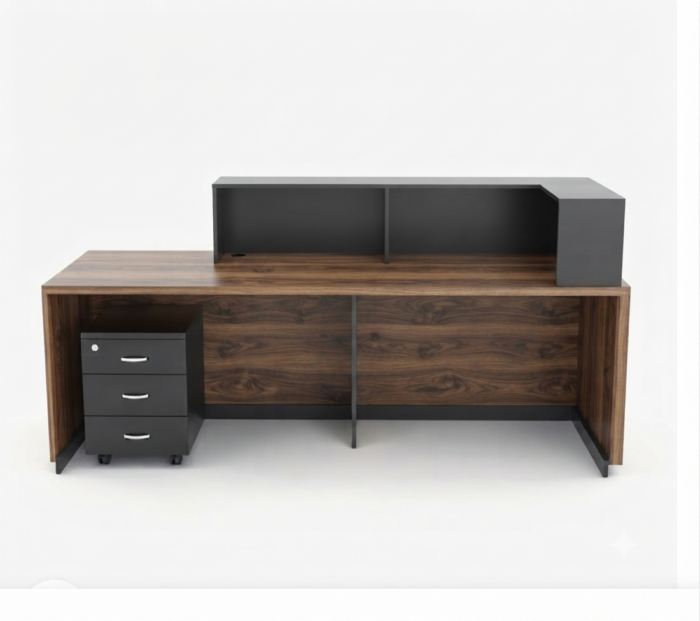 Marshal Modern Reception Desk – Ergonomic Office Front Counter for Corporate Lobbies