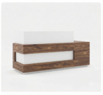 Marshal Modern Reception Desk – Ergonomic Office Front Counter for Corporate Lobbies