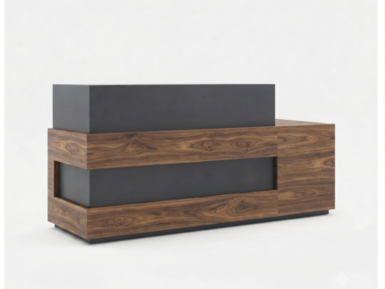 Marshal Modern Reception Desk – Ergonomic Office Front Counter for Corporate Lobbies