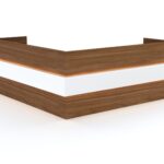 Nexora Modern L-Shaped Wooden Reception Desk