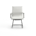 Slim Visitor Chair Modern Ergonomic Reception Seating with Chrome Cantilever Base