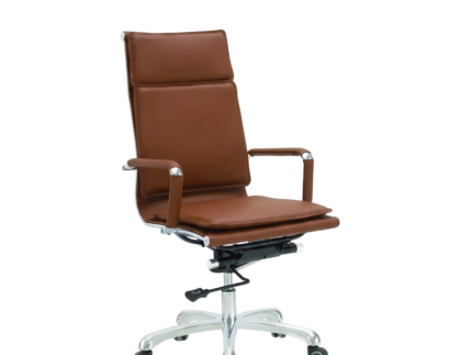 Slim W Cushion Executive Office Chair - Full Back & Mid Back with Chrome Base