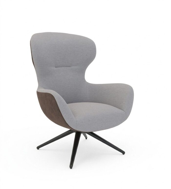 VANA Premium Upholstered Swivel Armchair