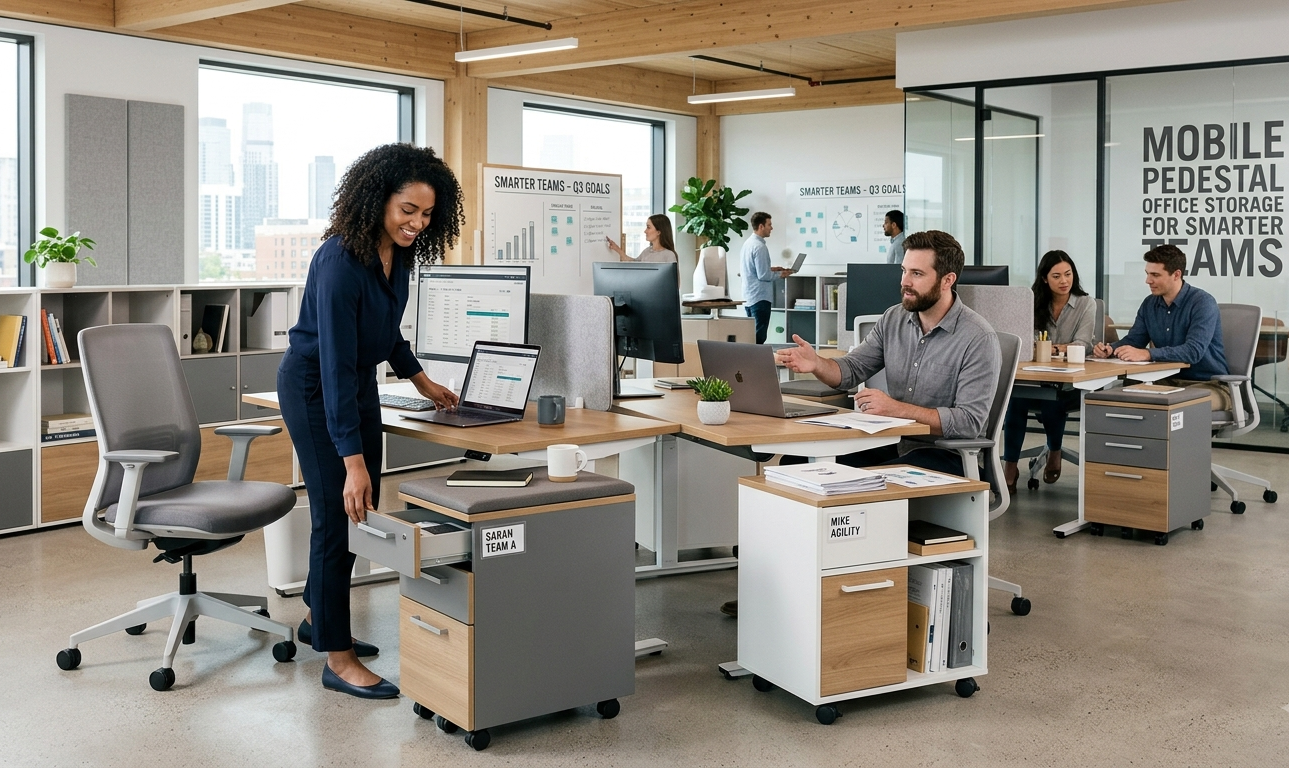 Mobile Pedestal Office Storage for Smarter Teams