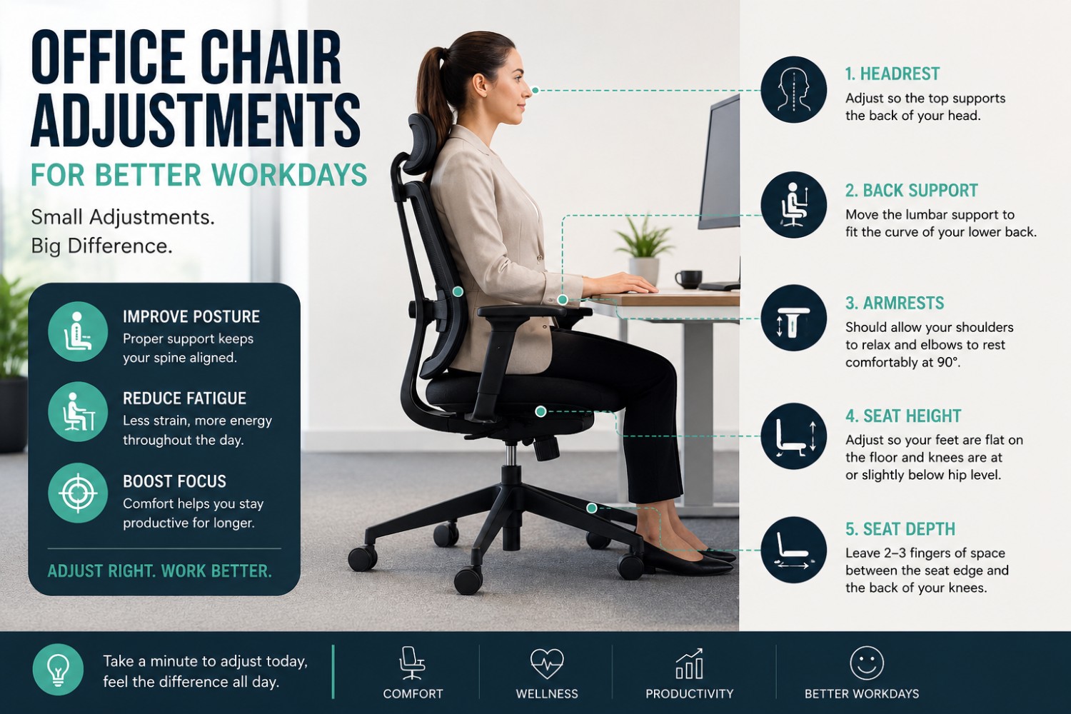 Office Chair Adjustments for Better Workdays