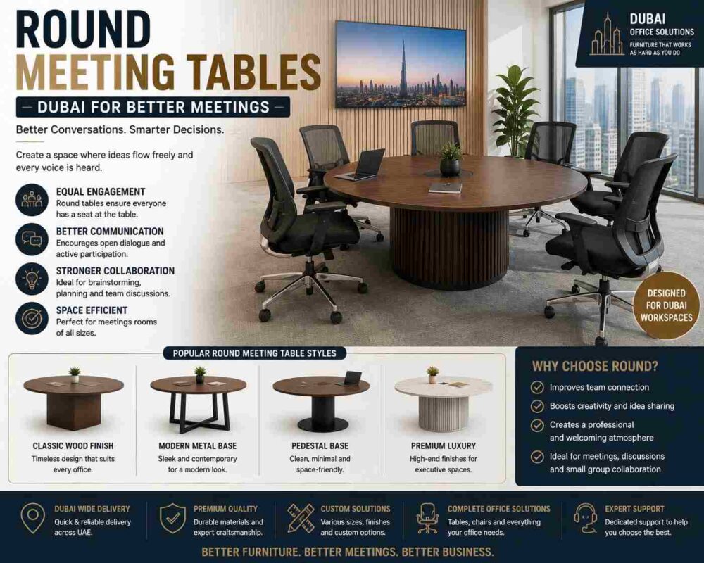 Round Meeting Tables Dubai for Better Meetings