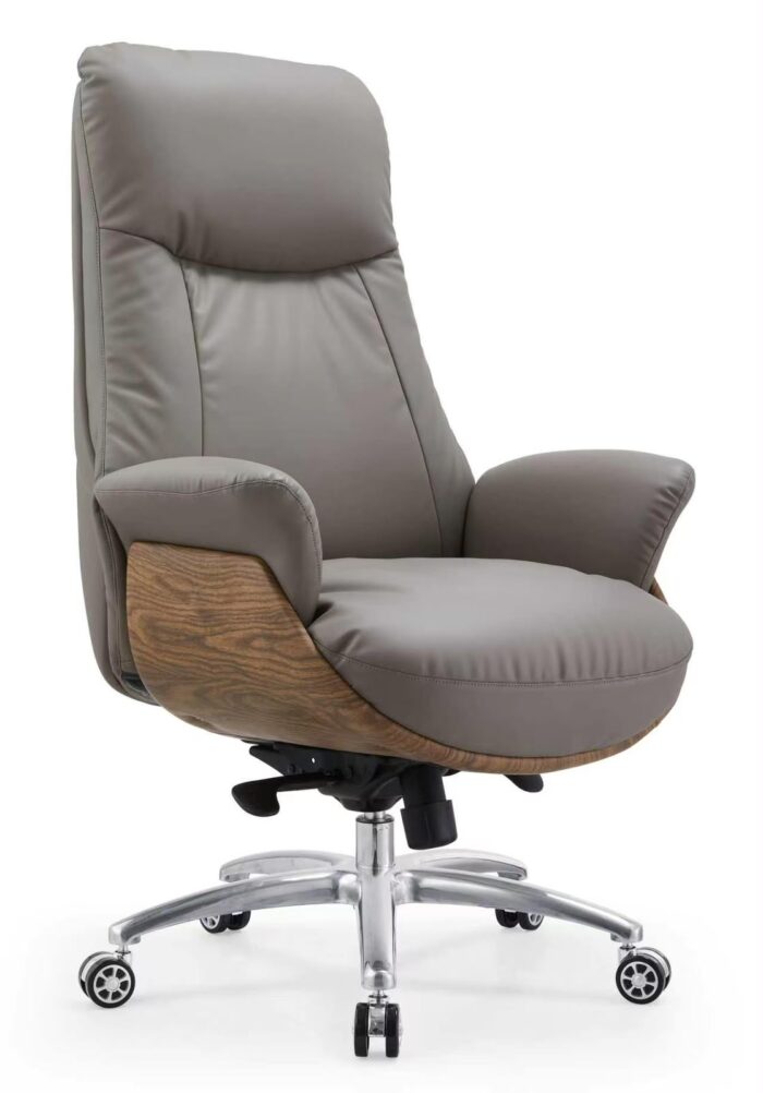 AC 13 Modern Ergonomic Executive Office Chair with Wood Accent Shell