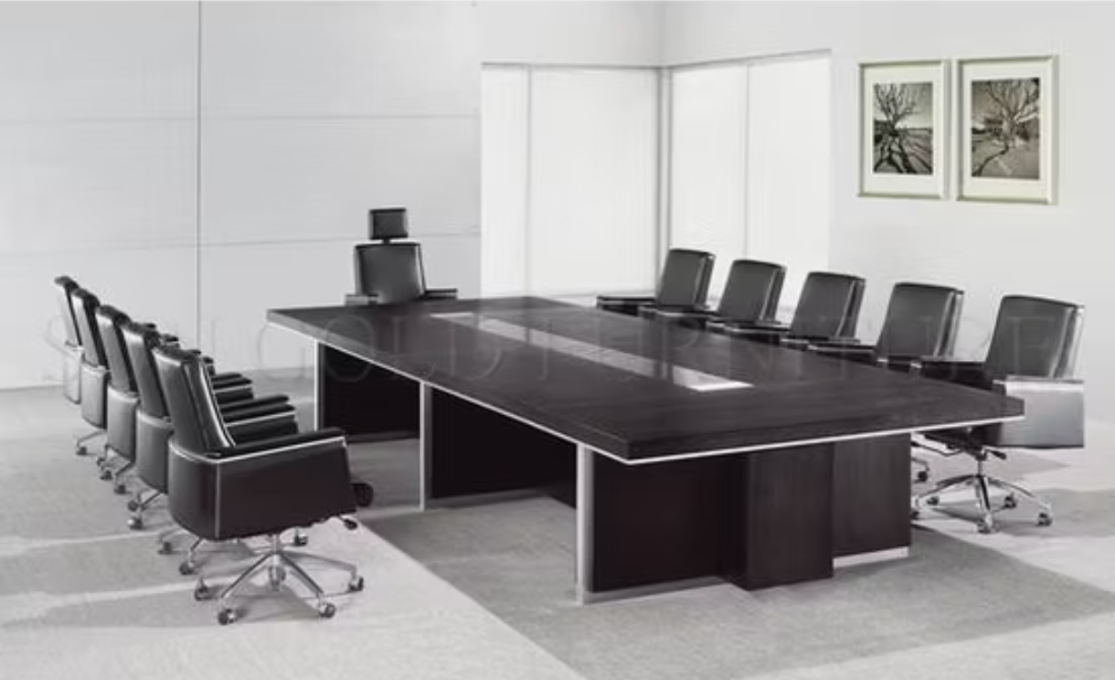 Executive boardroom table and chairs for a modern office