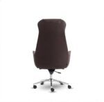 Dexon High-Back Executive Office Chair in Dark Brown Synthetic Leather