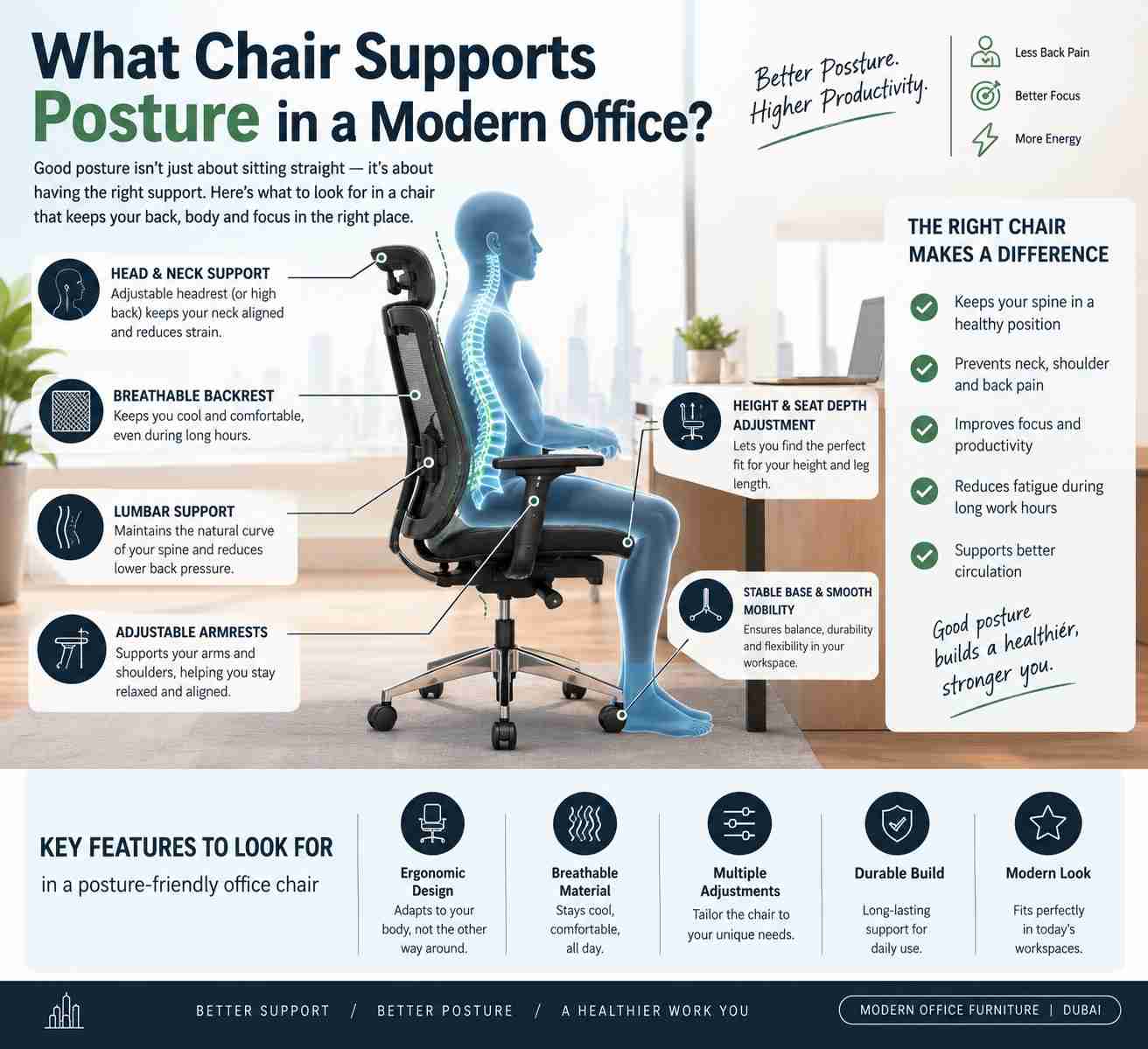 What Chair Supports Posture in a Modern Office?