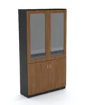 ARIX Full Height Cabinet black frame wooden walnut