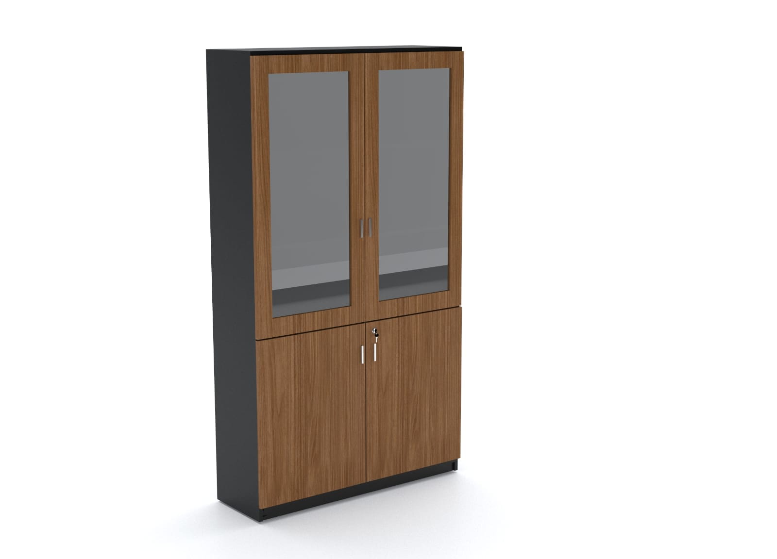ARIX Full Height Cabinet black frame wooden walnut ARIX Full Height Cabinet black frame wooden walnut