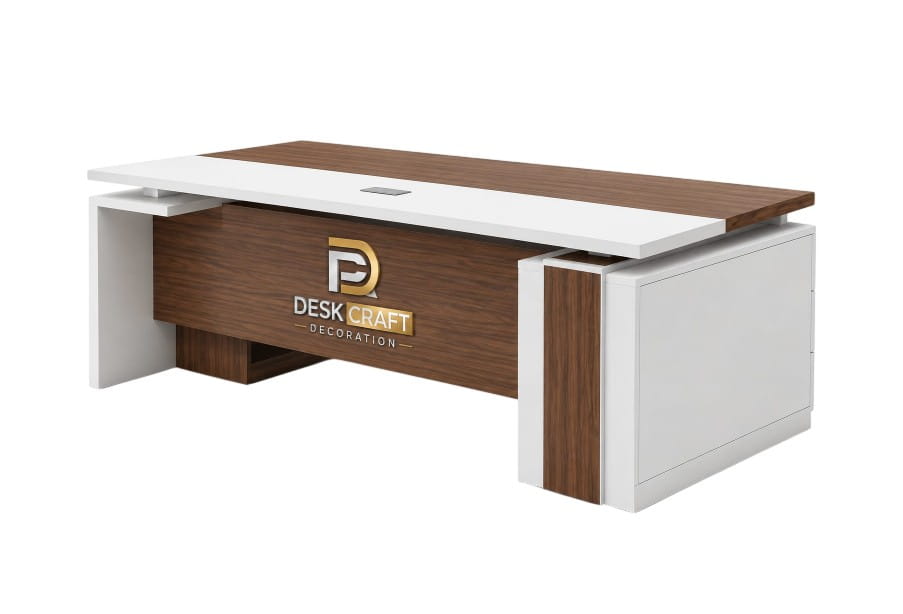 Arial Executive L-Shaped Desk front Arial Executive L-Shaped Desk