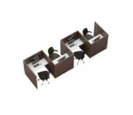 BENIMI 4-Person Cluster Cross-Wise Workstation