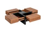 Upgrade your living room centerpiece with this CARIA Modern Square Coffee Table, engineered for both striking architectural aesthetics