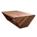 HELIX Modern Executive Wooden Coffee Table with Open Lower Shelf