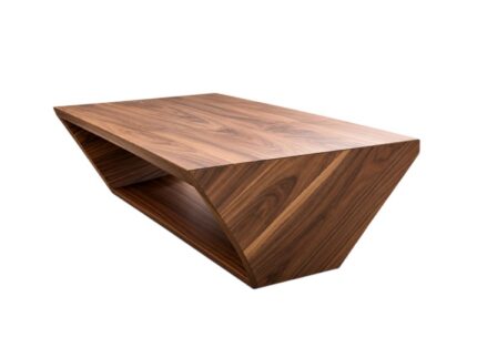 HELIX Modern Executive Wooden Coffee Table with Open Lower Shelf
