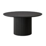HELIX Round Executive Coffee Table with Fluted Pedestal Base