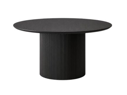 HELIX Round Executive Coffee Table with Fluted Pedestal Base