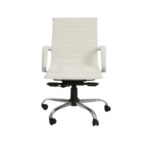 Slim Mid-Back Leather Chair