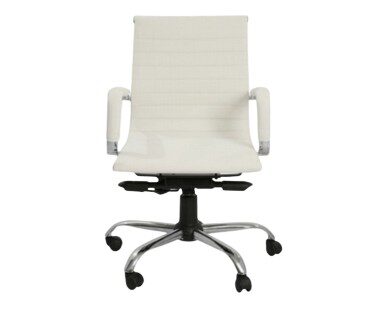 Slim Mid-Back Leather Chair